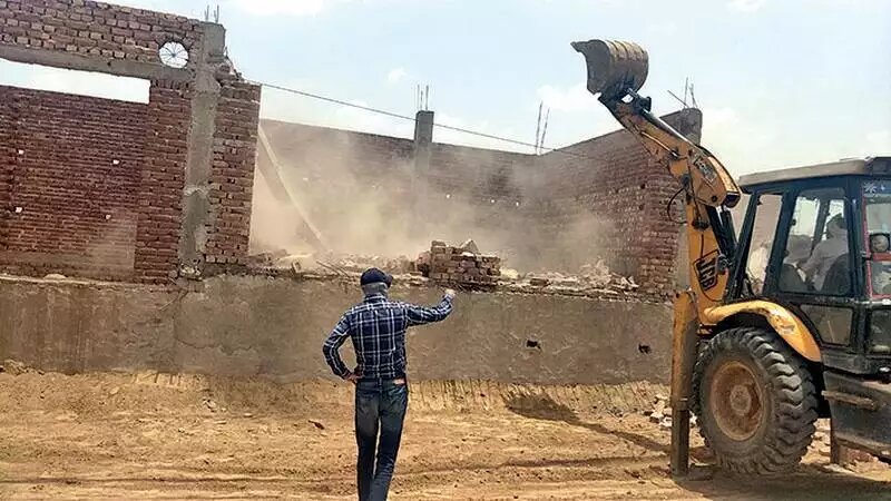 Two illegal colonies demolished along Sohna road